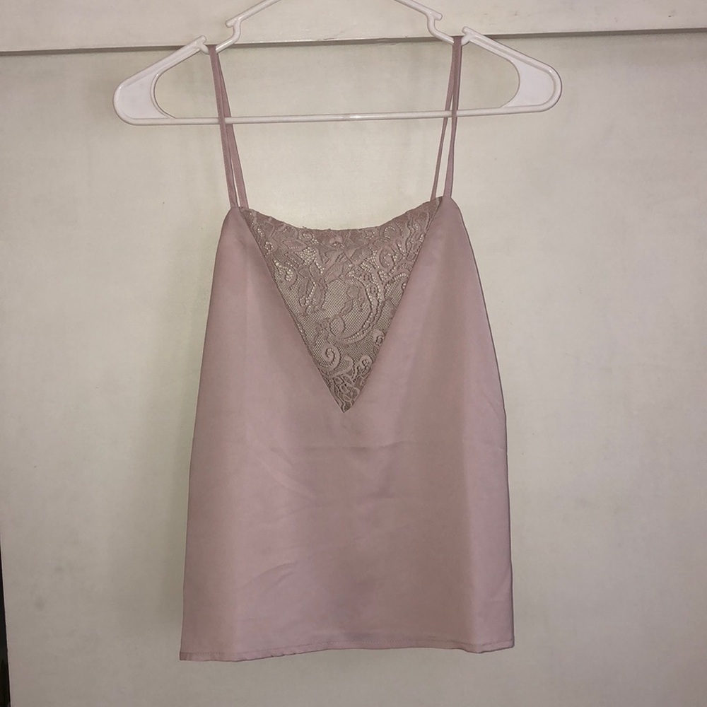 Small Mauve Tobi lace tank top